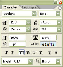 Text Tool - Character