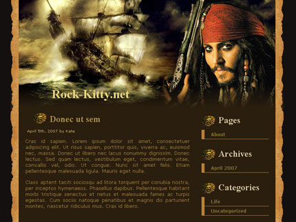 Pirates of the Caribbean Blog Theme