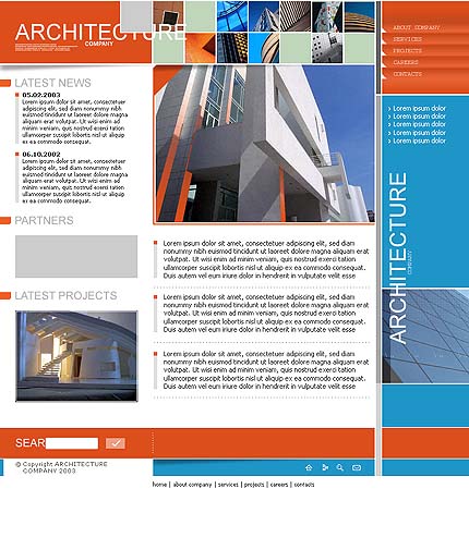Шаблон сайта на тему архитектуры