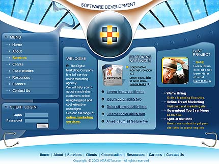 Шаблон сайта фирмы по разработке программного обеспечения