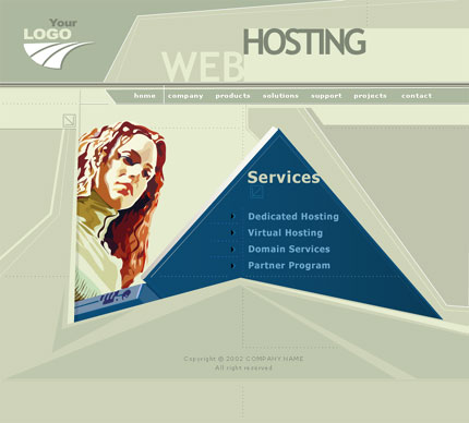 Шаблон сайта веб-хостинга Dedicated and Virtual Hosting
