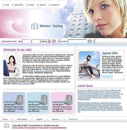 Шаблон сайта Women Hosting