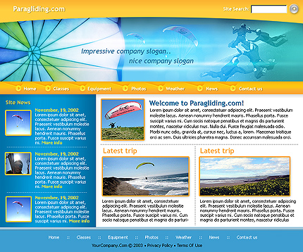 Шаблон сайта парашютного спорта