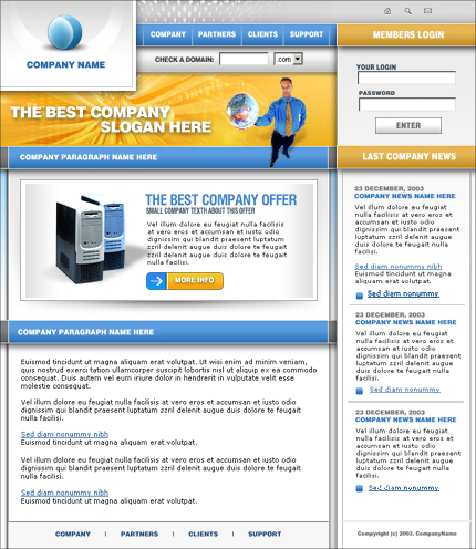 Шаблон сайта компании по продаже компьютерного оборудования