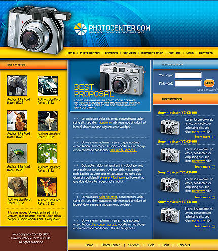 Шаблон сайта Photocenter.com