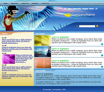 Шаблон виртуального сайта