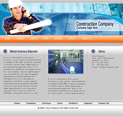 Шаблон сайта строительной компании