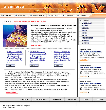 Шаблон сайта E-Comerce